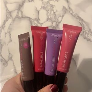 4 L’Oréal infallible lip paints (discontinued)